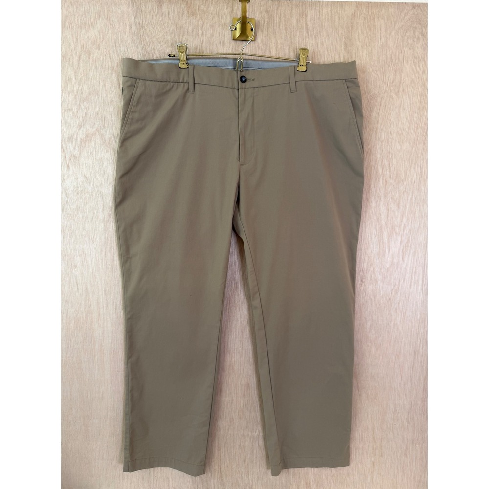 Cole Haan Grand.OS Mens Tan Performance Chino Pants 42x30 Khaki Stretch Trousers
